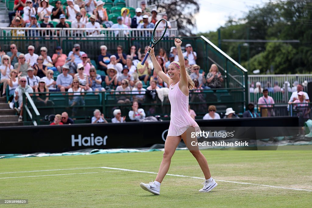 Nottingham Open: Maiden WTA win for teenager Klugman & Fearnley progresses